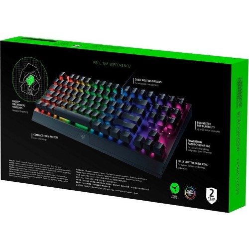 KEYBOARD WIRED  BLACKWIDOW V3 TENKEYLESS (RZ03-03491800-R3M1) MECHANICAL GAMING